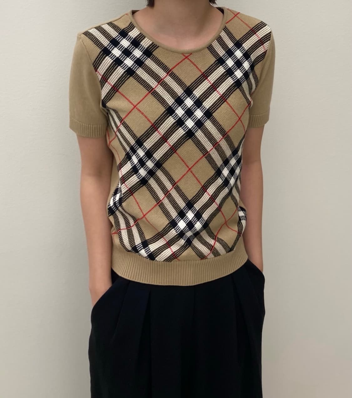 버버리 노바체크 반팔 니트 상품이미지2