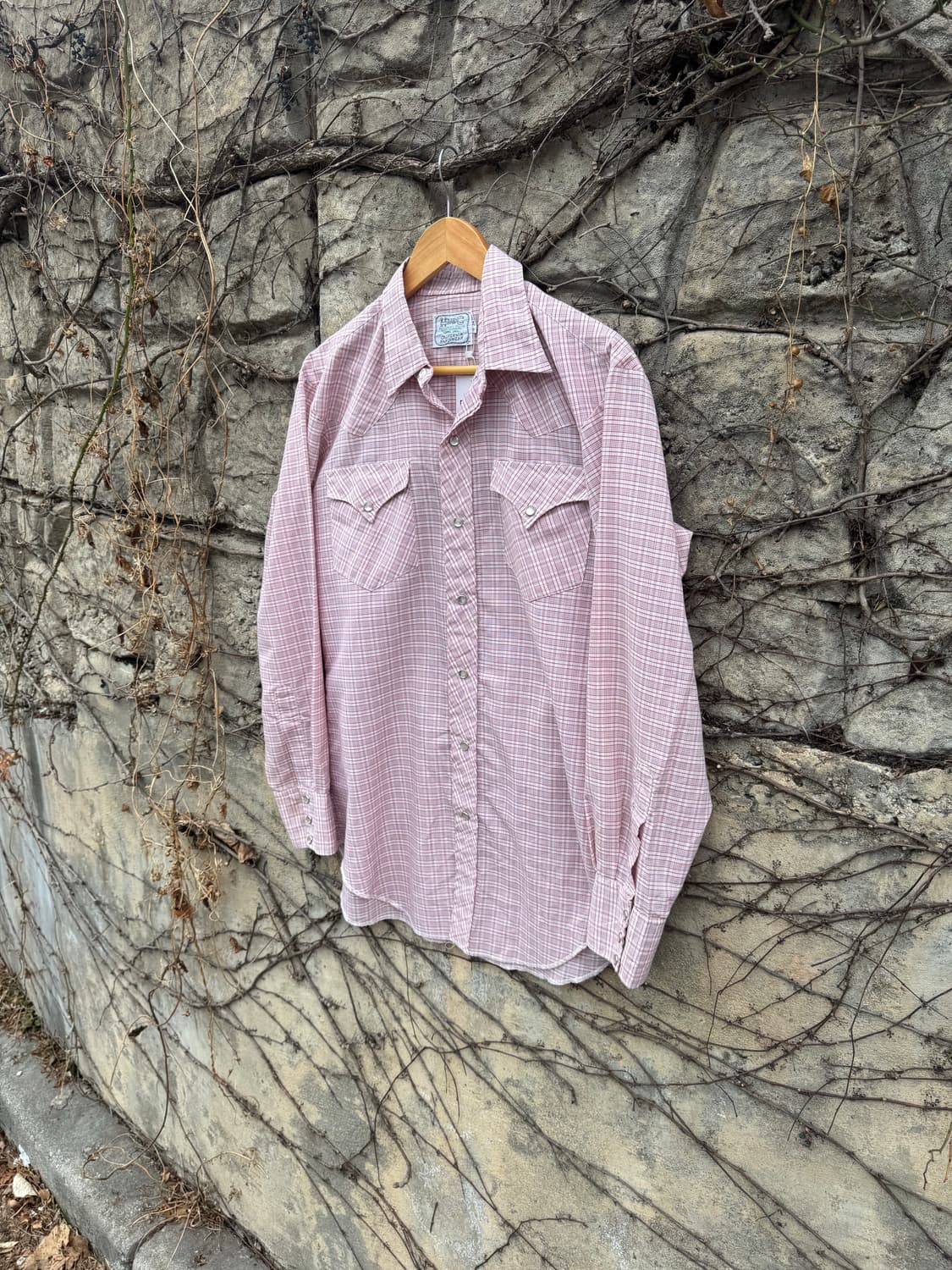 70s HbarC 빈티지 체크 웨스턴 셔츠  상품이미지3