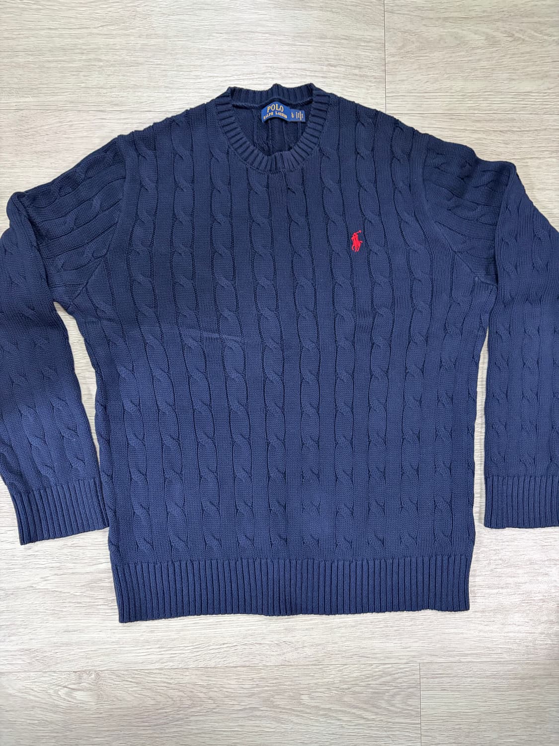 폴로 랄프로렌 꽈배기니트 네이비 L 상품이미지1