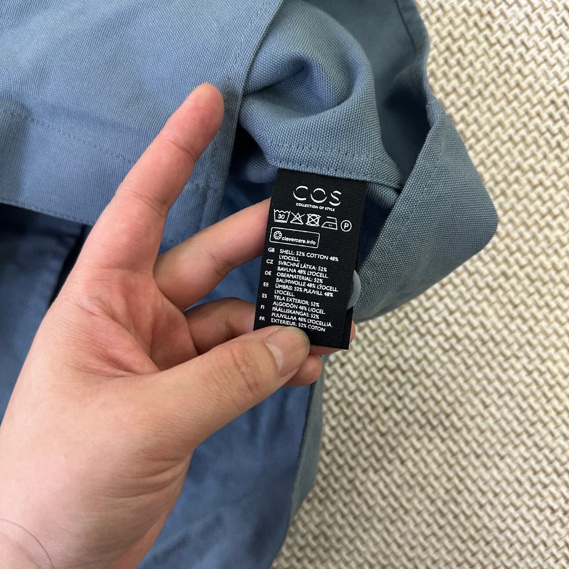 L COS 블루 컬러 오버셔츠형 자켓  0331D 상품이미지3