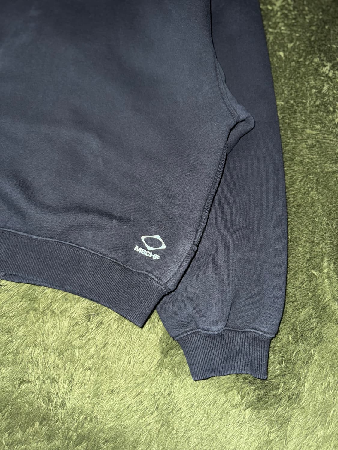 [M] MSCHF 미스치프 와플 믹스드 패널 후드 집업 블랙 상품이미지9