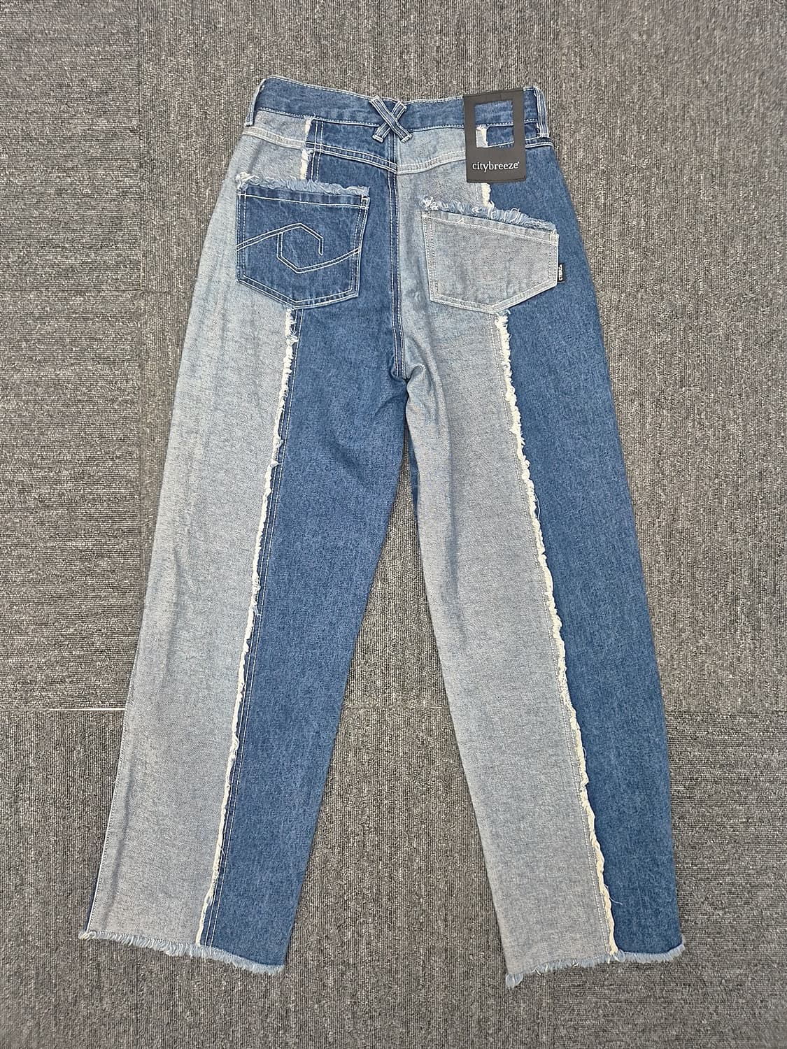 [S]<시티브리즈> 커팅배색 데님 팬츠 상품이미지4