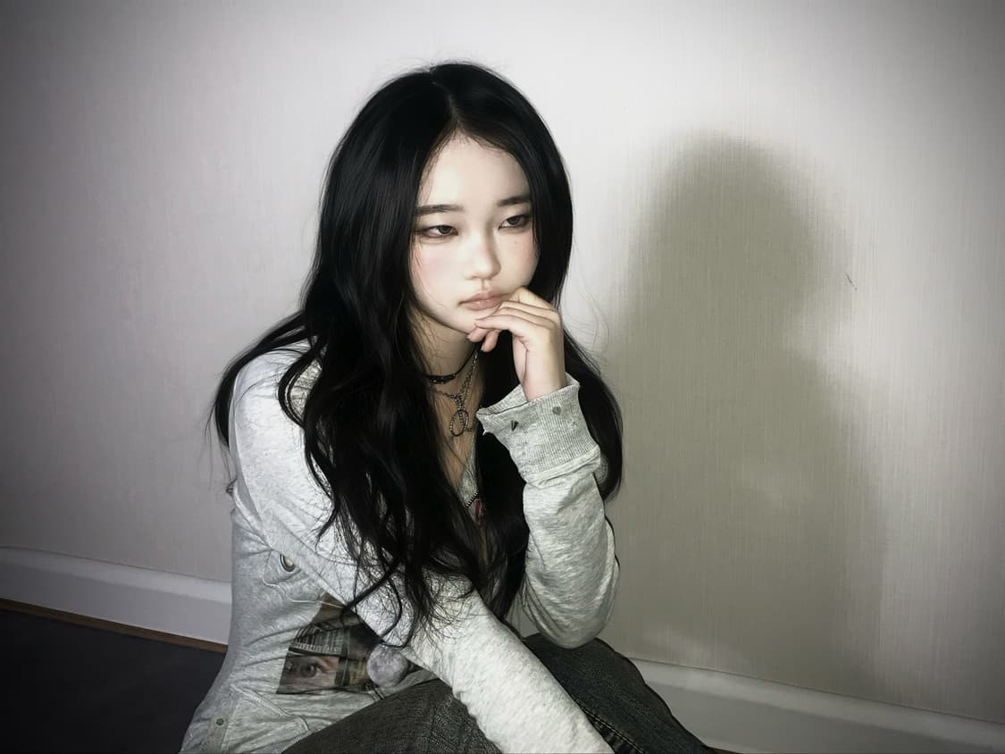 Distressed Graphic Studded Long Zip Hood 상품이미지3