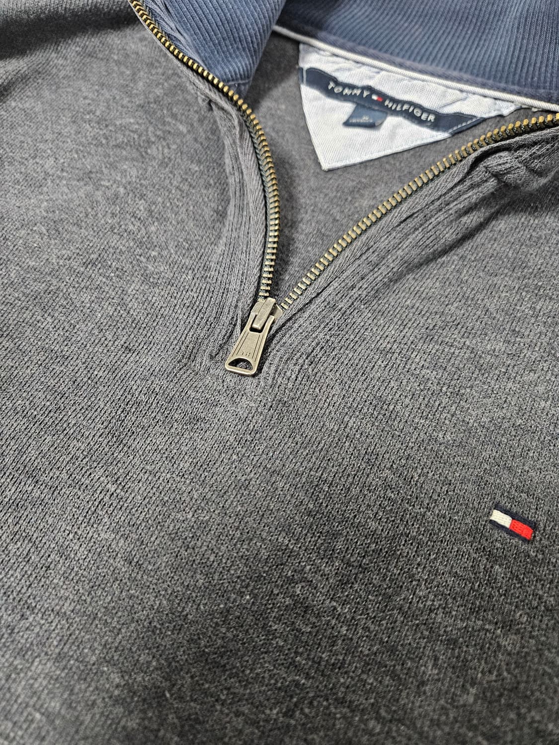 타미힐피거 니트 하프집업 반집업 코튼 빈티지 남성 M 상품이미지2