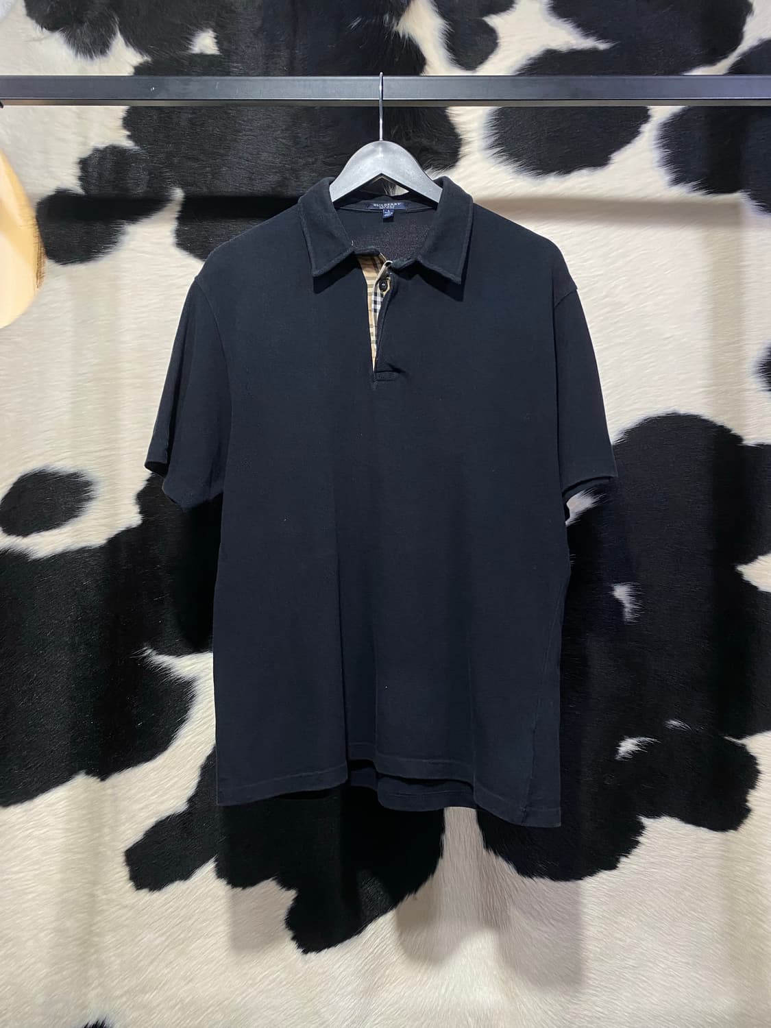 Burberry 칼라 체크배색 반팔 티셔츠 상품이미지2