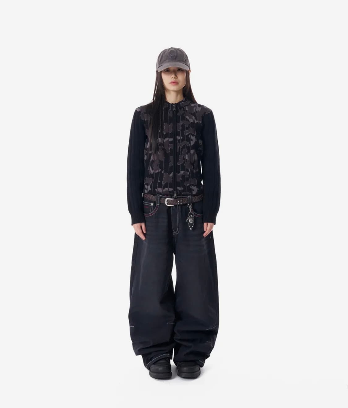 CROS2 Washed Denim Pants (Black) 상품이미지3