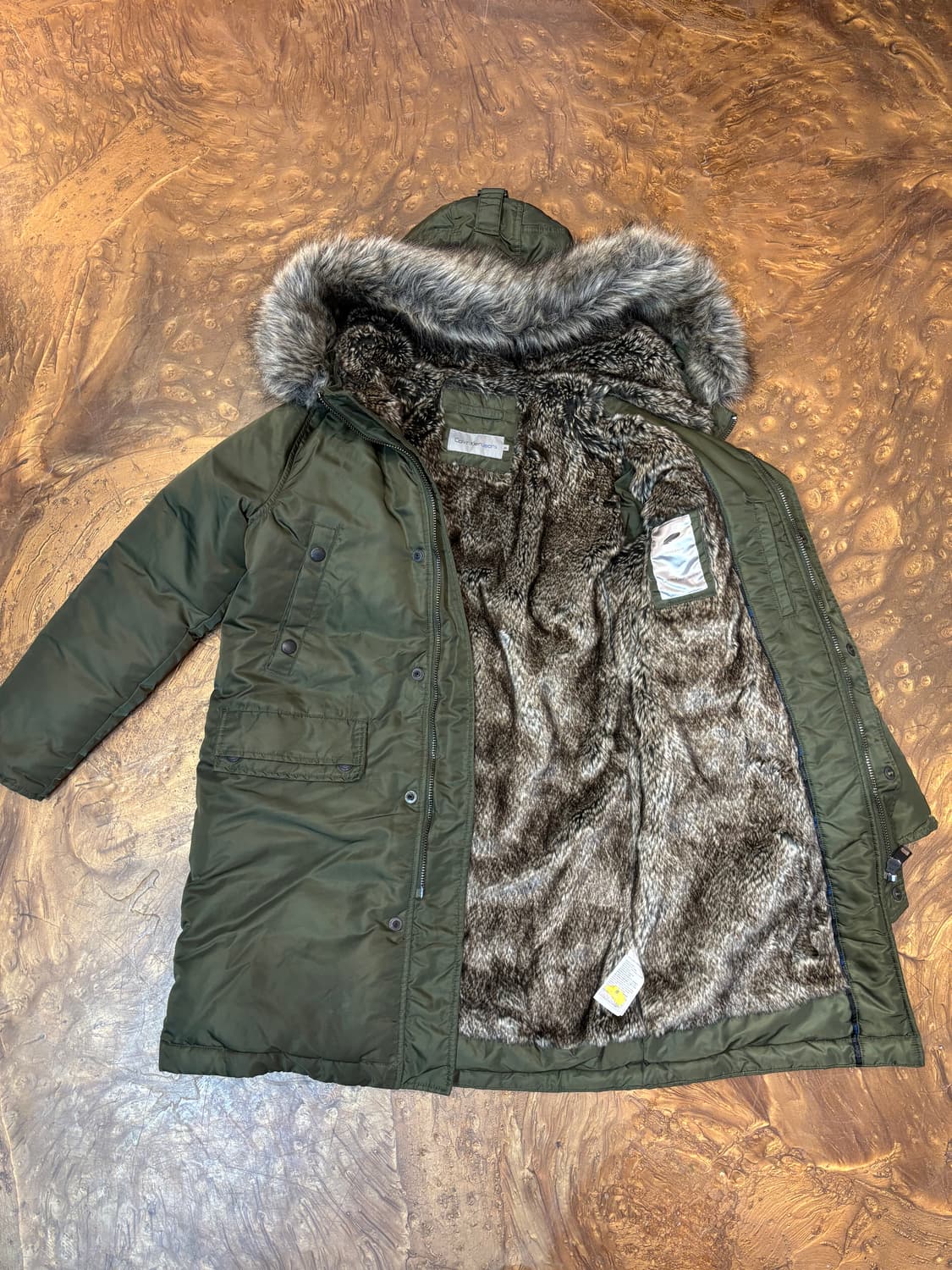 Calvin Klein Jeans 캘빈클라인진스 후드퍼 야상 패딩 M 상품이미지4