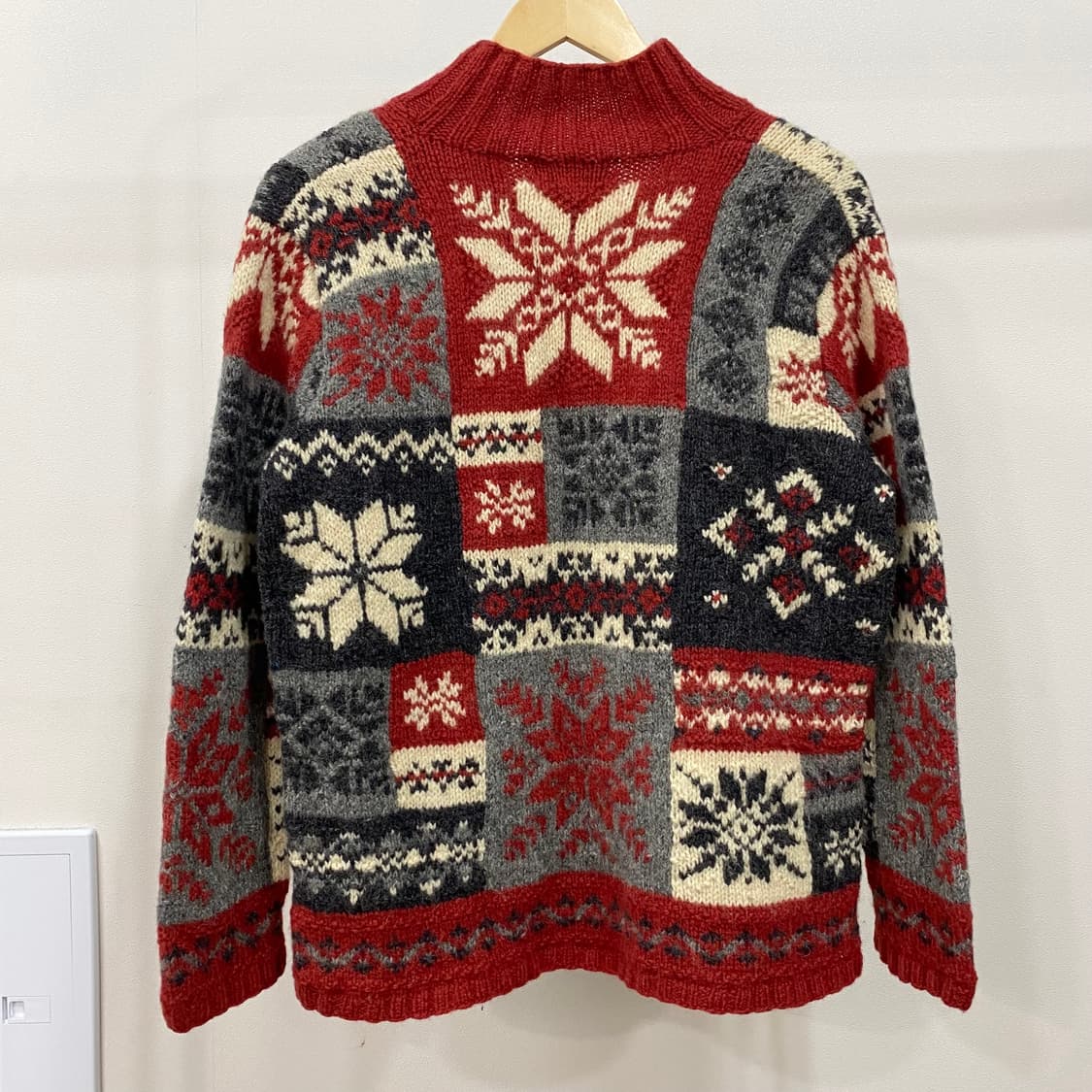 폴로 랄프로렌 빈티지 노르딕 반집업 울 핸드니트 상품이미지2