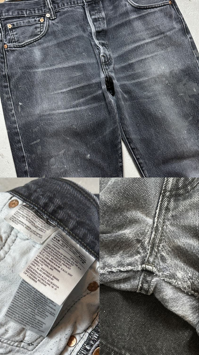 리바이스 501 블랙 하드 페이딩 상품이미지9