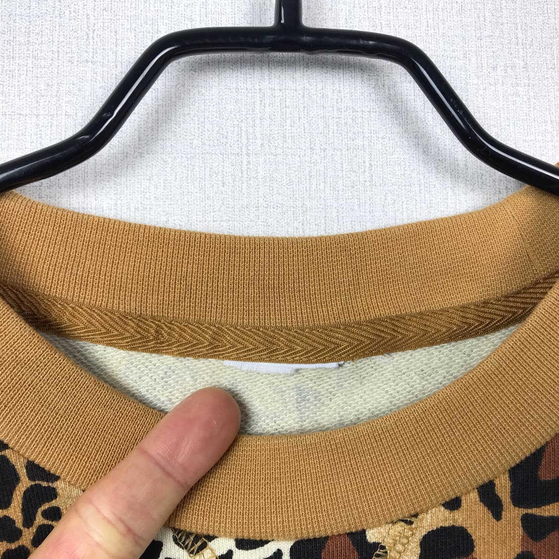 아디다스 오버핏 레오파드 호디 맨투맨 티셔츠 여성S 상품이미지6