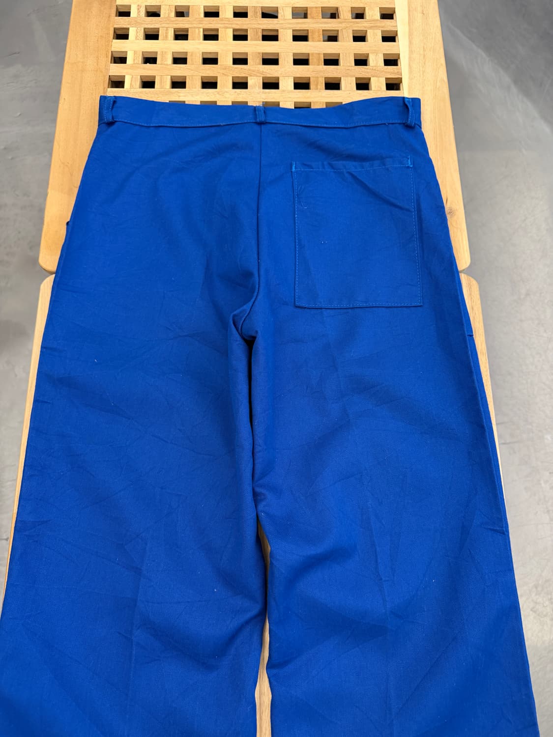 1980s WASHED BLUE DRESS 프렌치 슬랙스 워크팬츠 상품이미지8