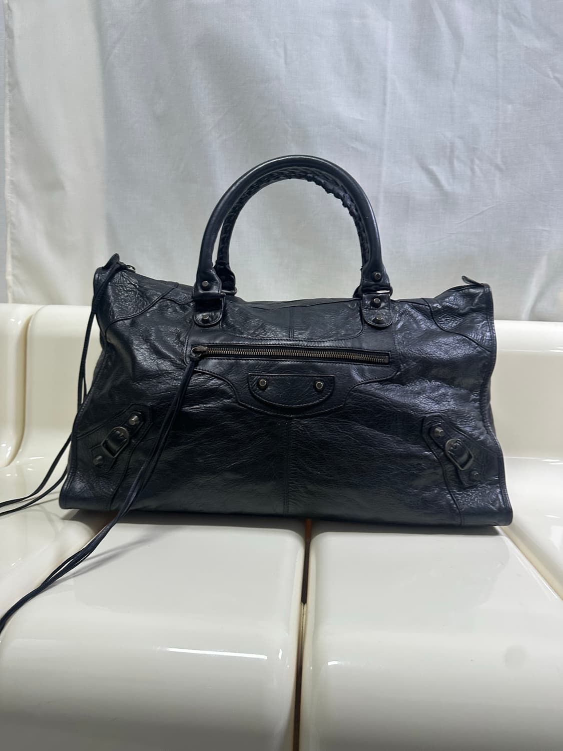 ❌거래중[A 정품] 발렌시아가 시티 모터백 라지 블랙 상품이미지2