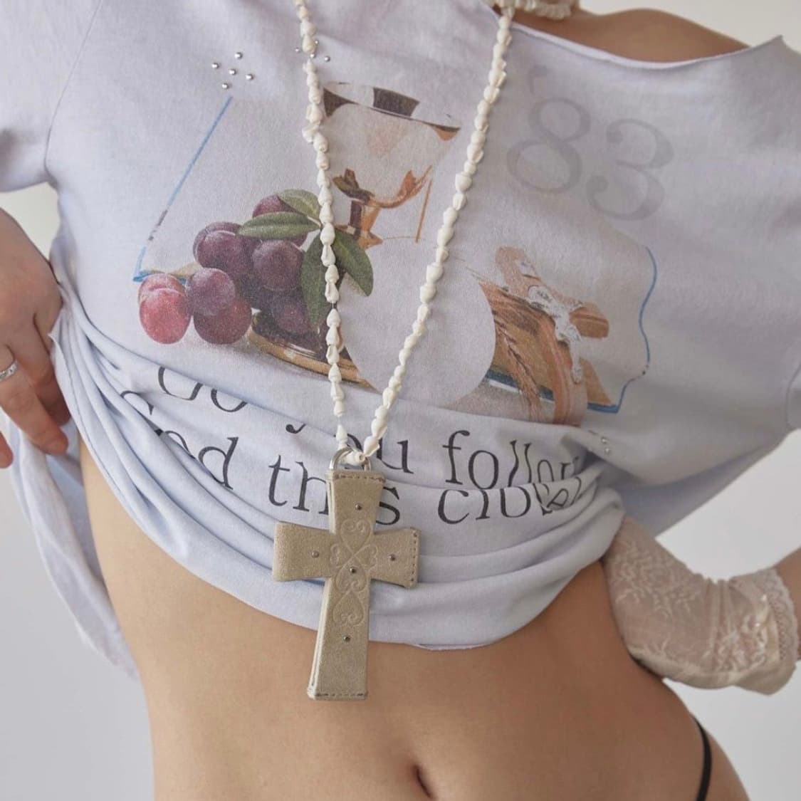 스컬프터 83 Faith Cut Out Tee Washed Blue 상품이미지3