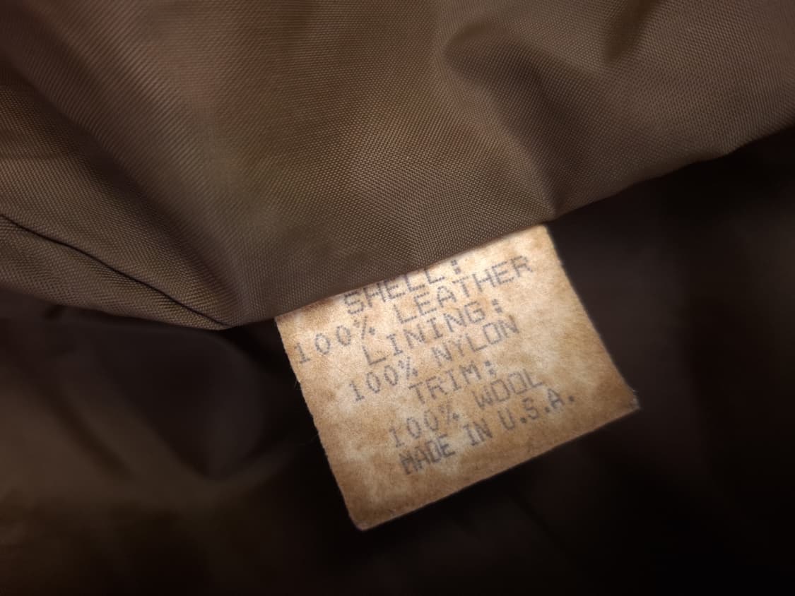 90's 미국제조 리얼레더 A-2 항공자켓 상품이미지4