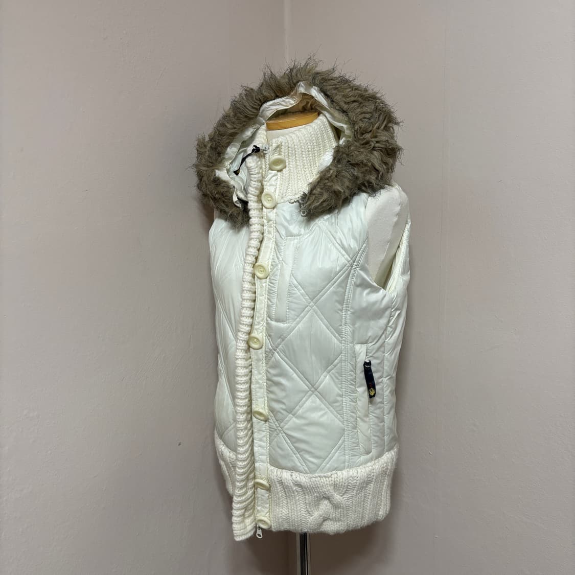 빈티지 2way 베스트 후드 집업 상품이미지2