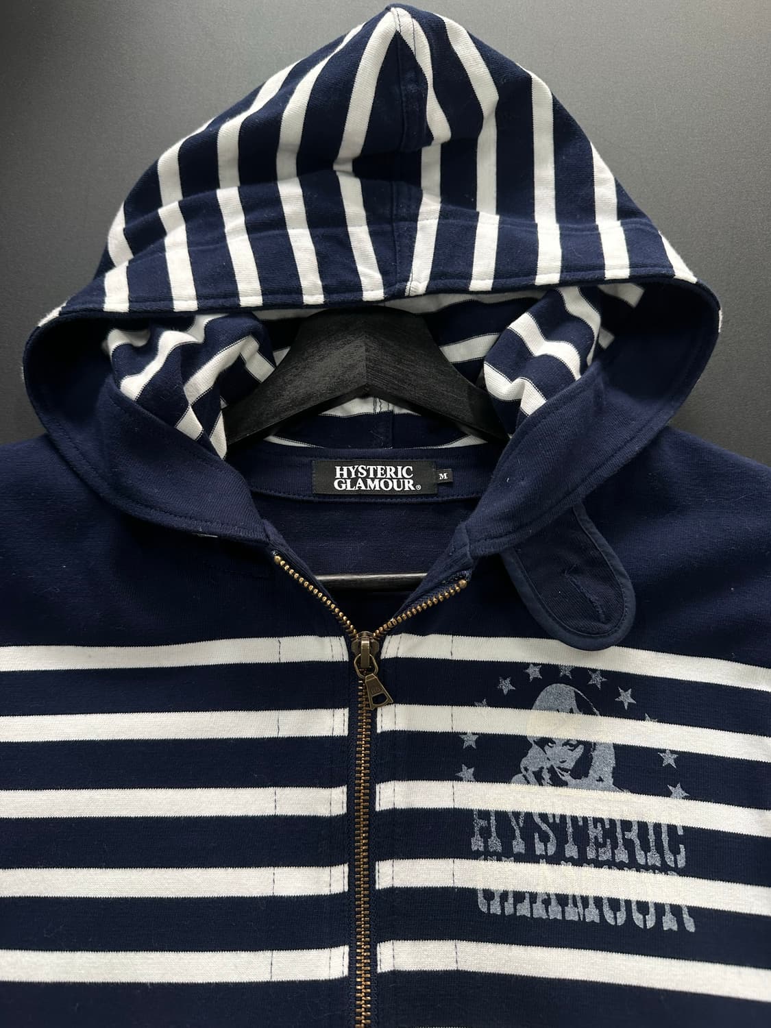 히스테릭글래머 마린스트라이프 히스걸 버튼 코튼후드자켓 상품이미지7