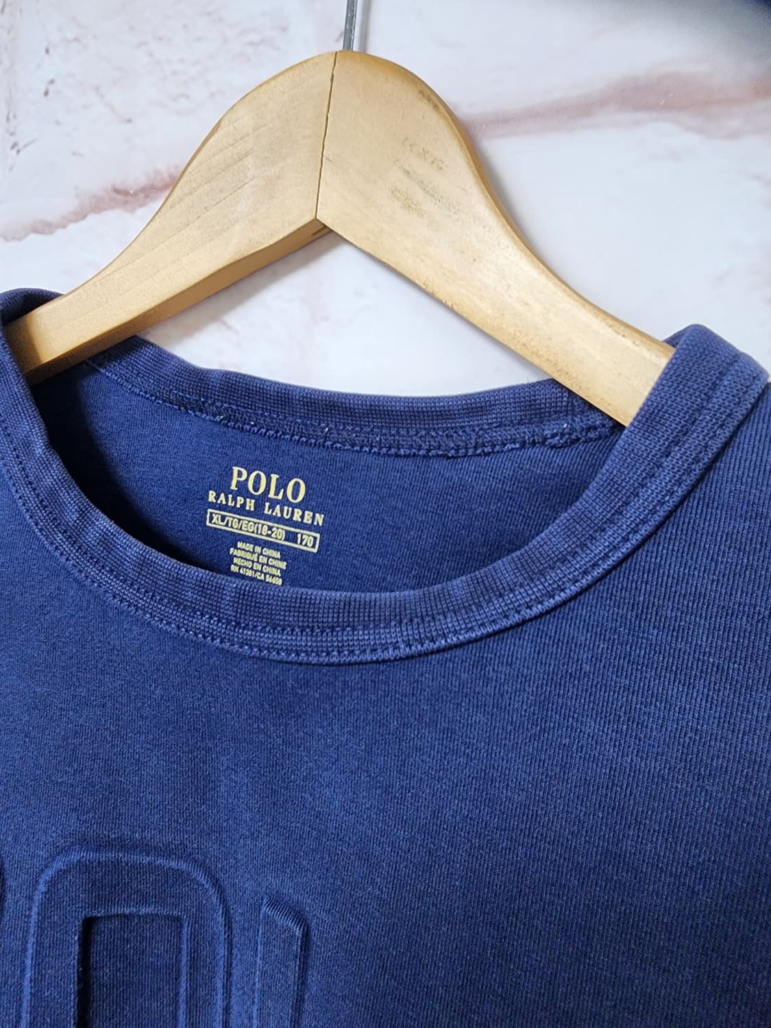 네이비 색상의 폴로 랄프로렌 맨투맨 티셔츠 상품이미지5