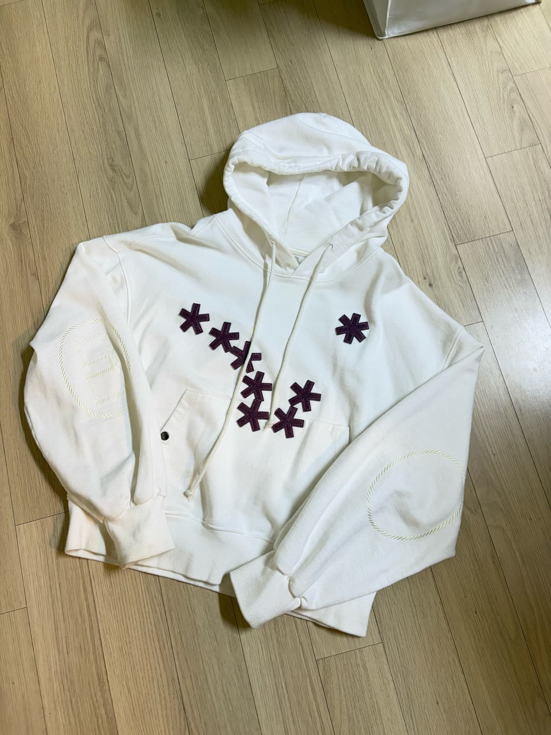 카락터 후드 화이트 00사이즈 상품이미지2