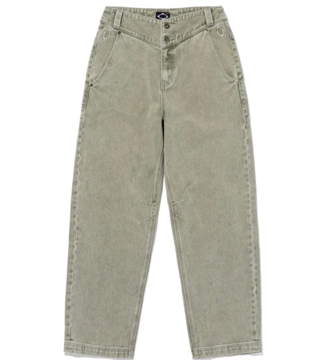 미스치프 워시드 슬라우치 진 블리치드 카키 M 상품이미지1