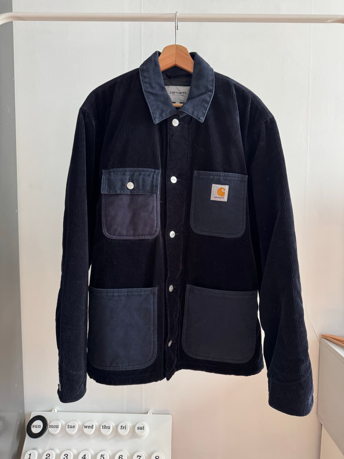 칼하트 코듀로이 미시건 코트 네이비 L 상품이미지1