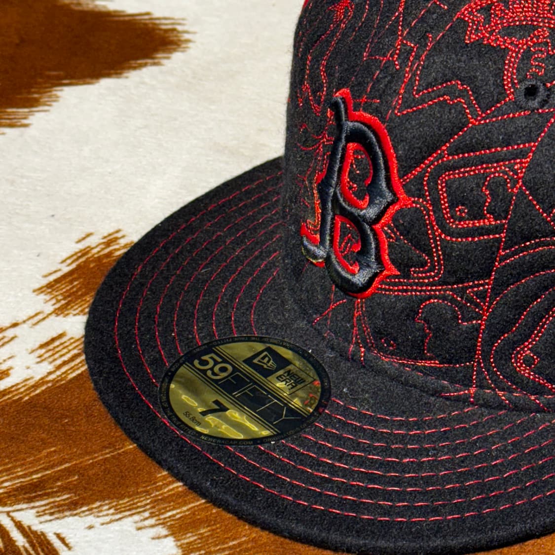 뉴에라 울 스티치 스냅백 (55.8cm) 보스턴 레드삭스 상품이미지2