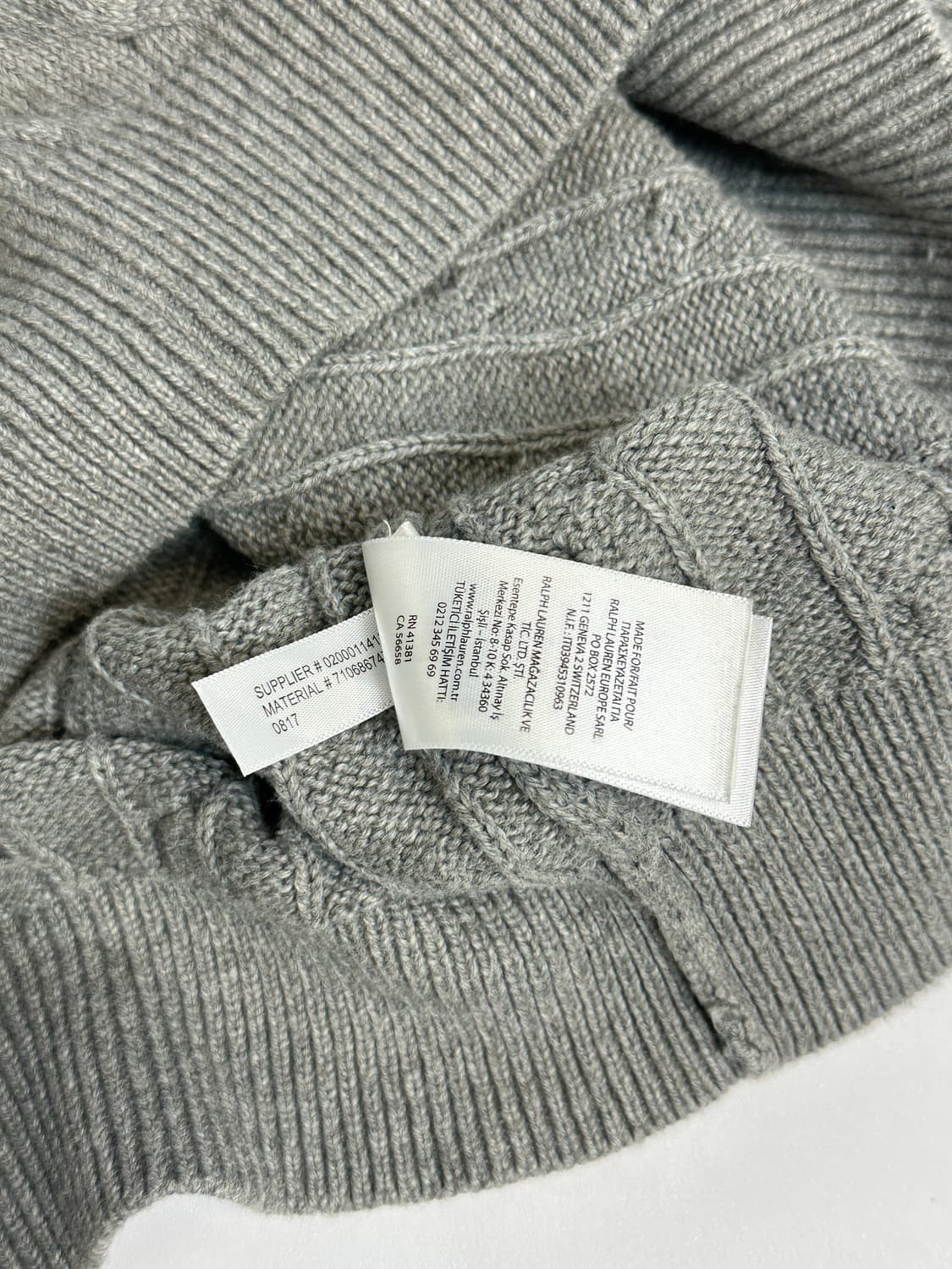 폴로 랄프로렌 꽈배기 니트 M 상품이미지5