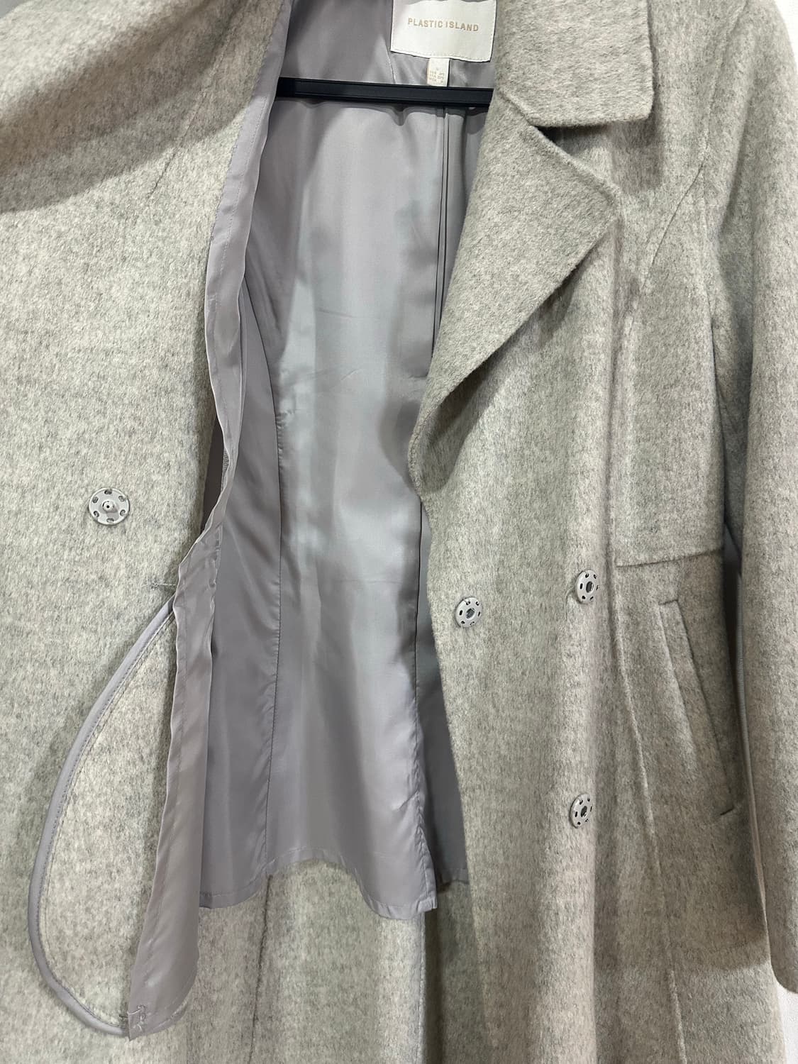 플라스틱 아일랜드 울90 코트 상품이미지3