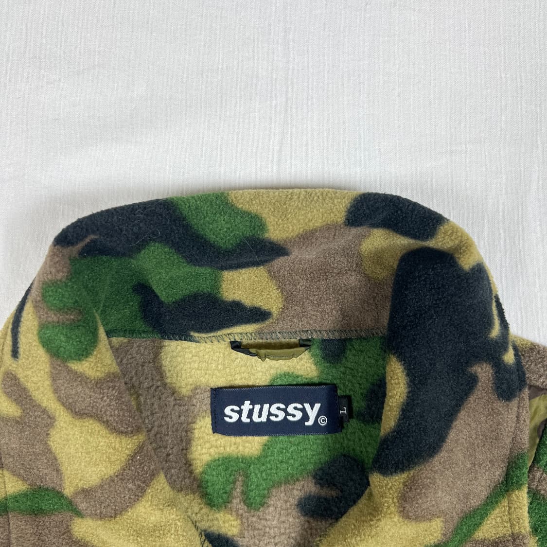 90‘s 스투시 stussy 로고 카모플라쥬 풀오버 플리스 자켓 상품이미지8