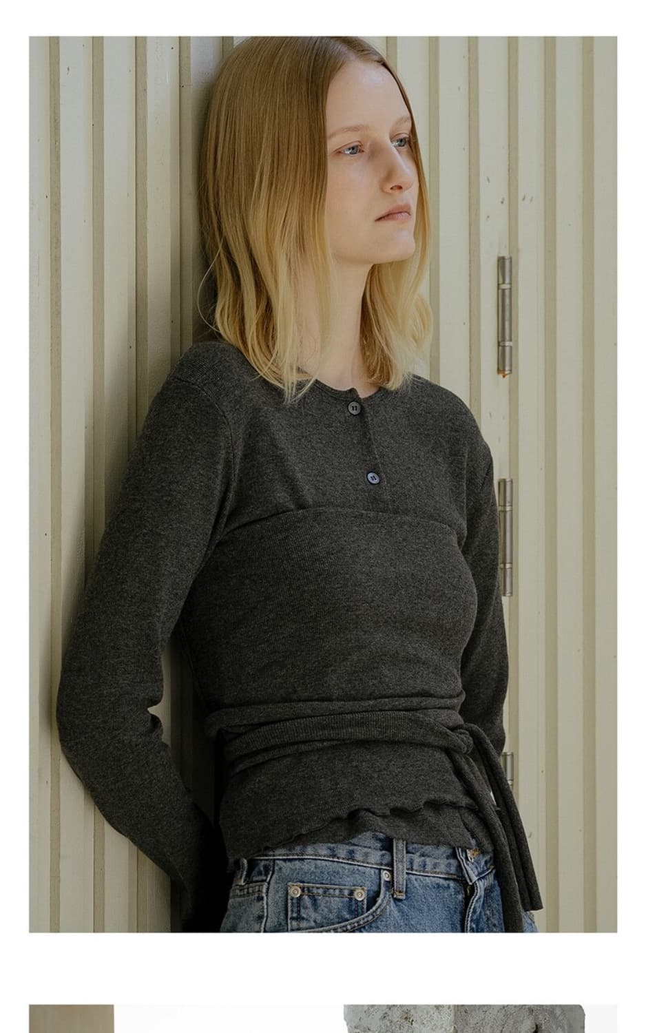 노운베러 Angora blend layered knit cardigan  상품이미지5