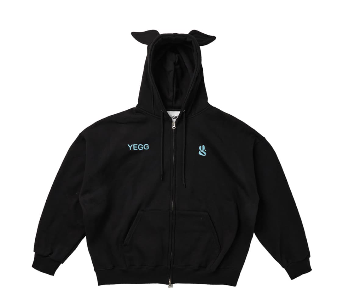 예그 윙 후드집업 블랙 상품이미지1