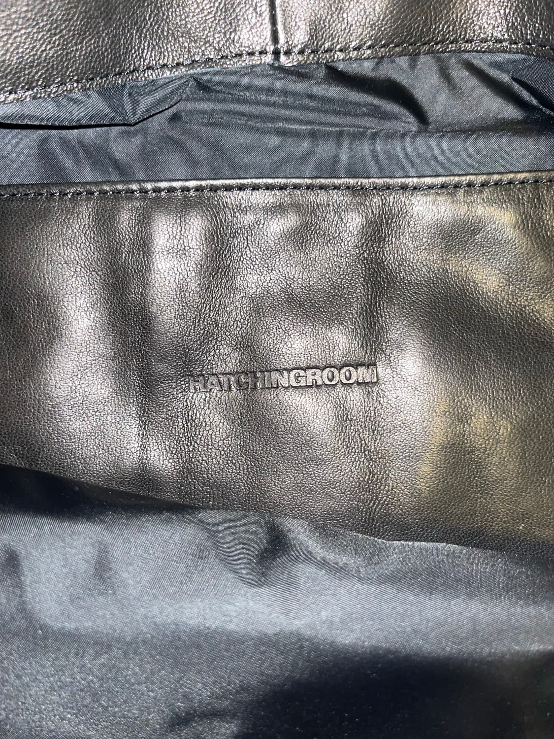 HATCHINGROOM Web Tote Lamb Skin Black 상품이미지2