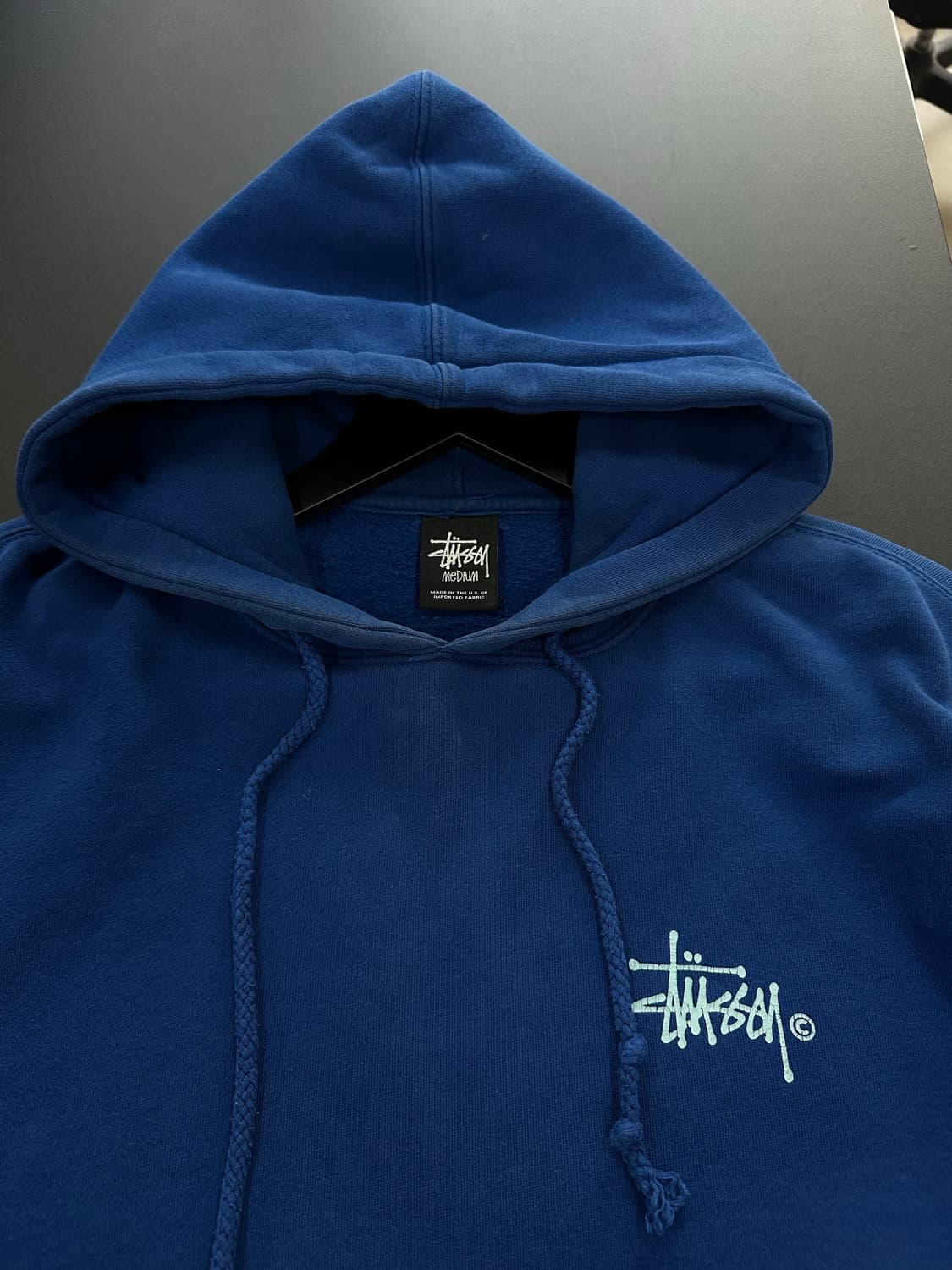 스투시 빅로고 블루민트 후드티 상품이미지10