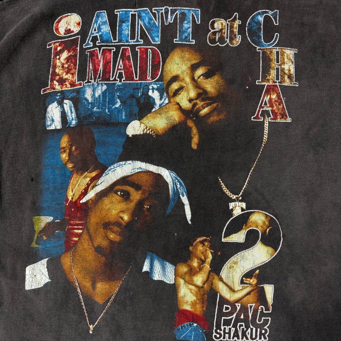 빈티지 90s Tupac California Love 투팍 랩티셔츠 상품이미지4