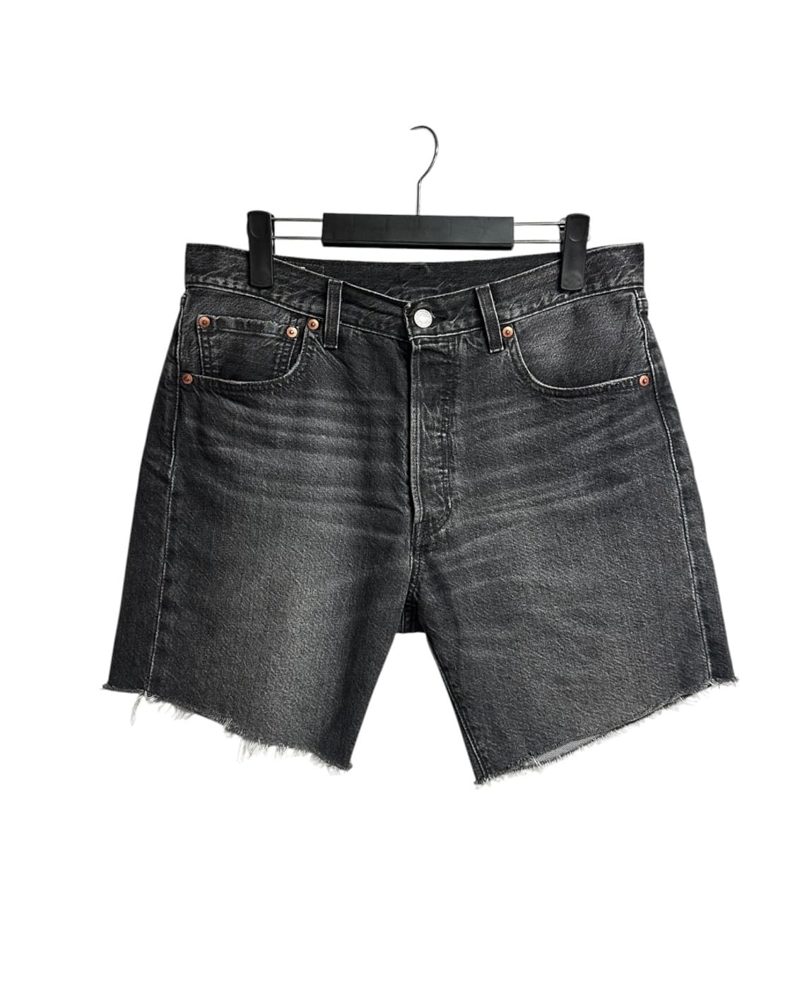 리바이스 501 프리미엄 블랙 컷오프 워싱 데님쇼츠 32 size 상품이미지1