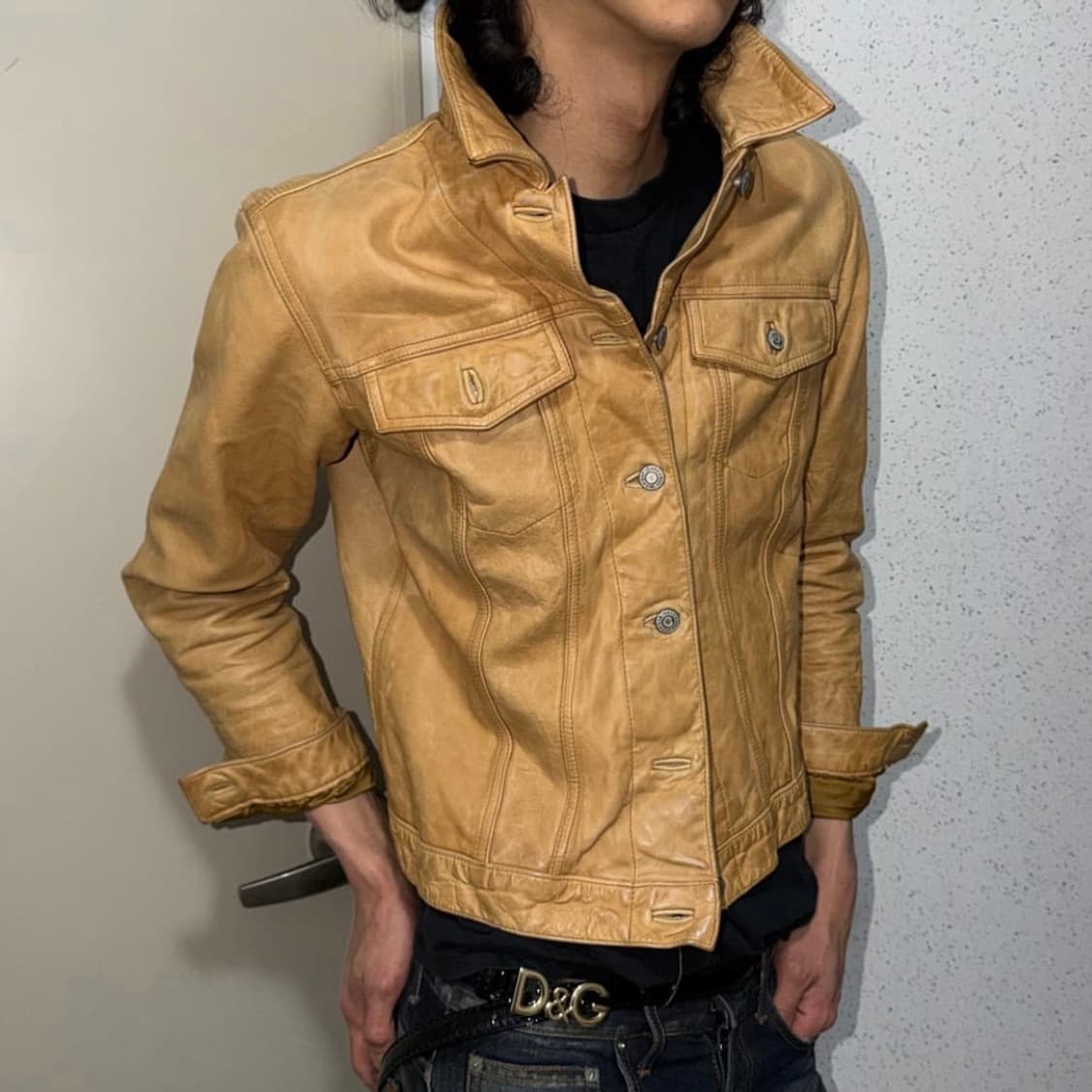 올드갭 레더 트러커 자켓 M 상품이미지1