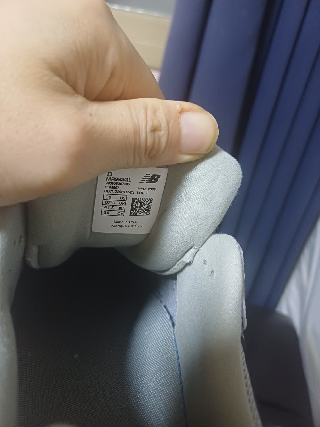 뉴발란스993 그레이 260size 발볼D 정품 상품이미지7