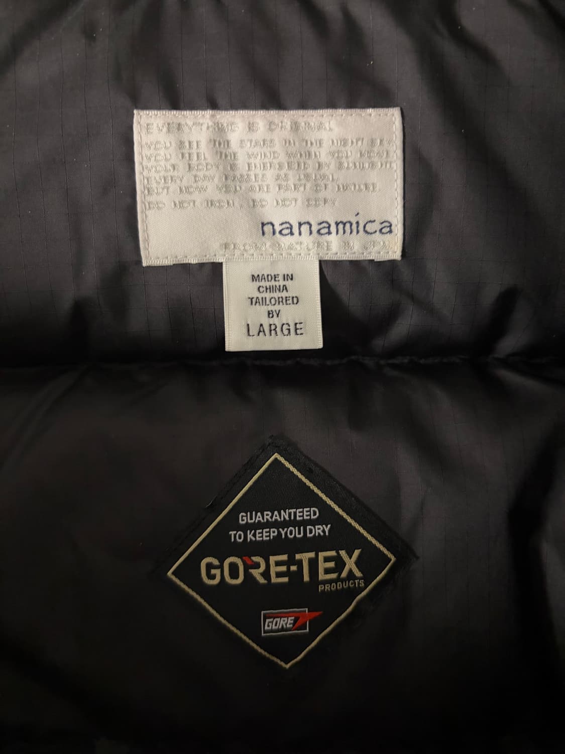 나나미카 24FW 고어텍스 다운 블랙 L 상품이미지3