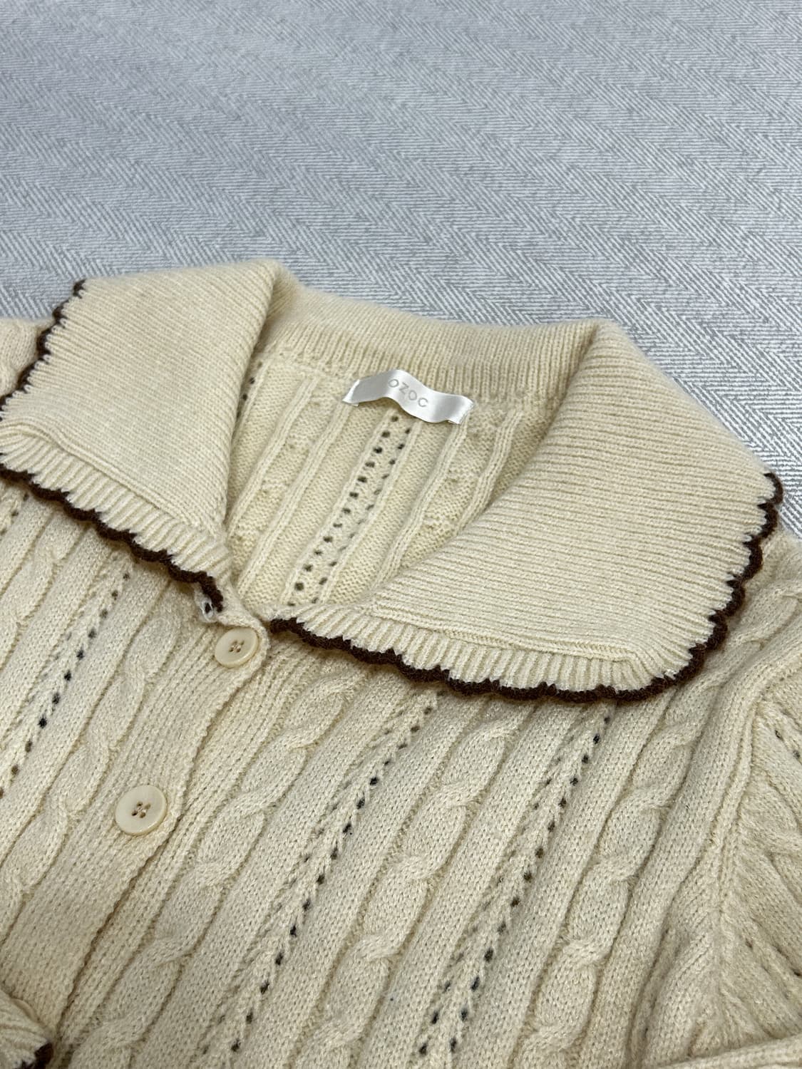 오조크 OZOC 세일러 케이프 니트 가디건 상품이미지9