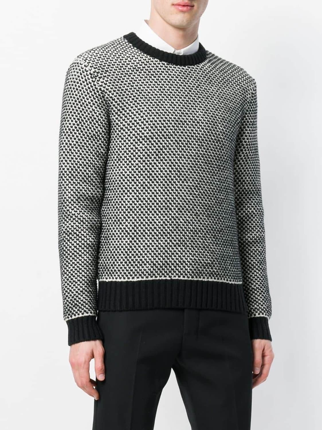 ami 버드아이 스티치 울 니트 M 사이즈 백화점 택  상품이미지1