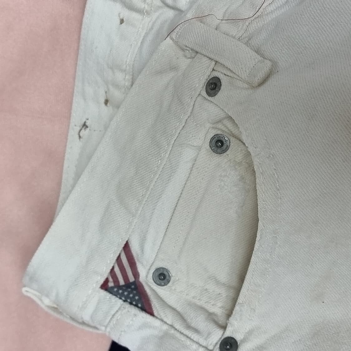 폴로 데님엔서플라이 화이트 데미지 청바지(32) 상품이미지8