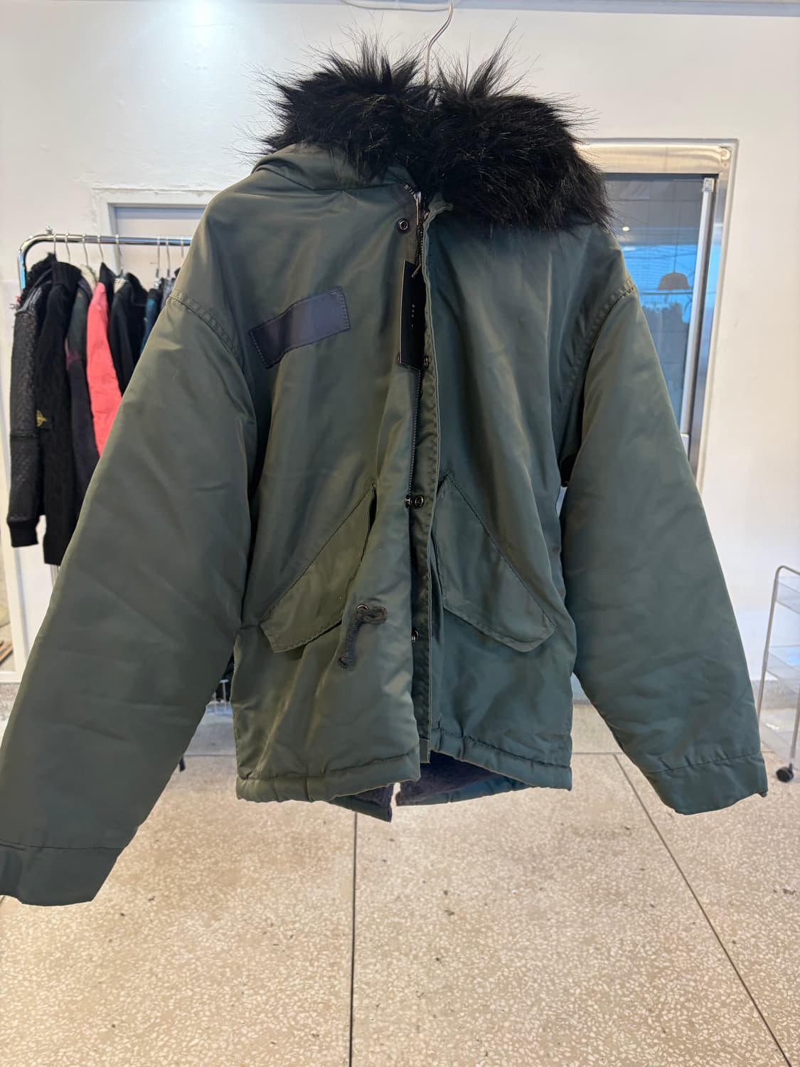 my name is Chloe Fur Trim Hooded Jacket 상품이미지3