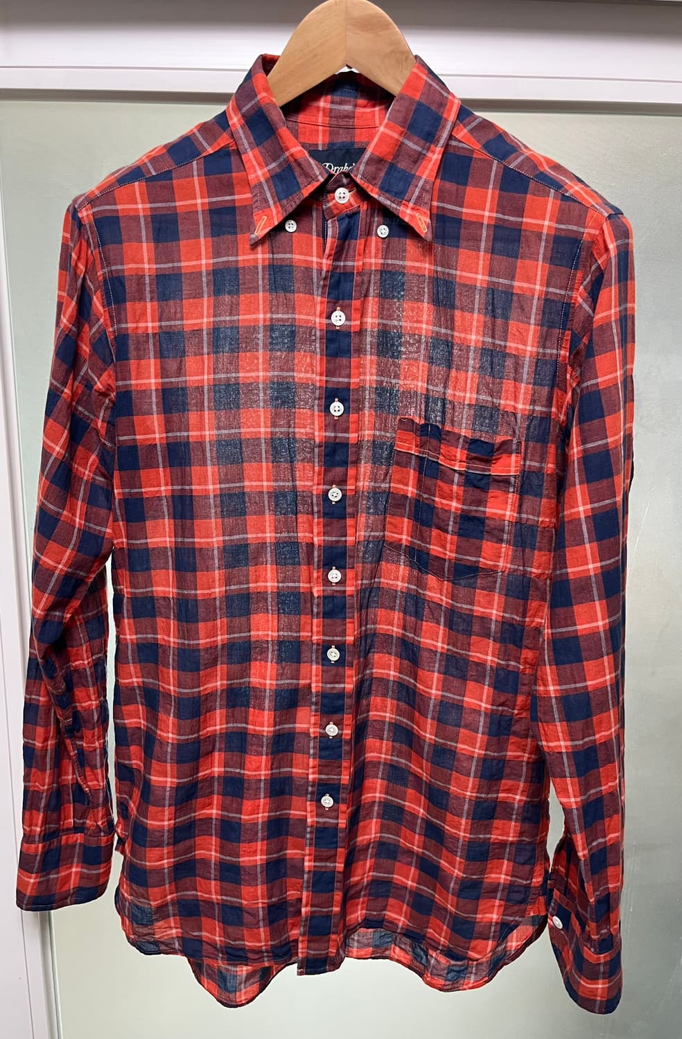 드레익스 린넨 레드 체크 셔츠 , 16 상품이미지2