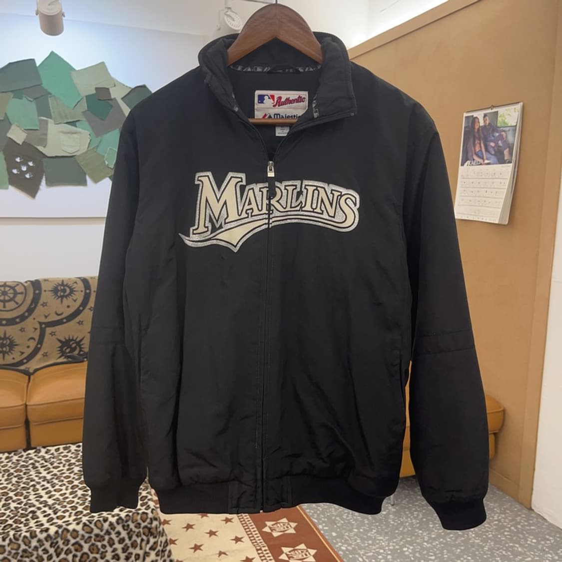 마제스틱 플로리다 말린스 희귀 바시티 자켓 XL C09157 상품이미지3