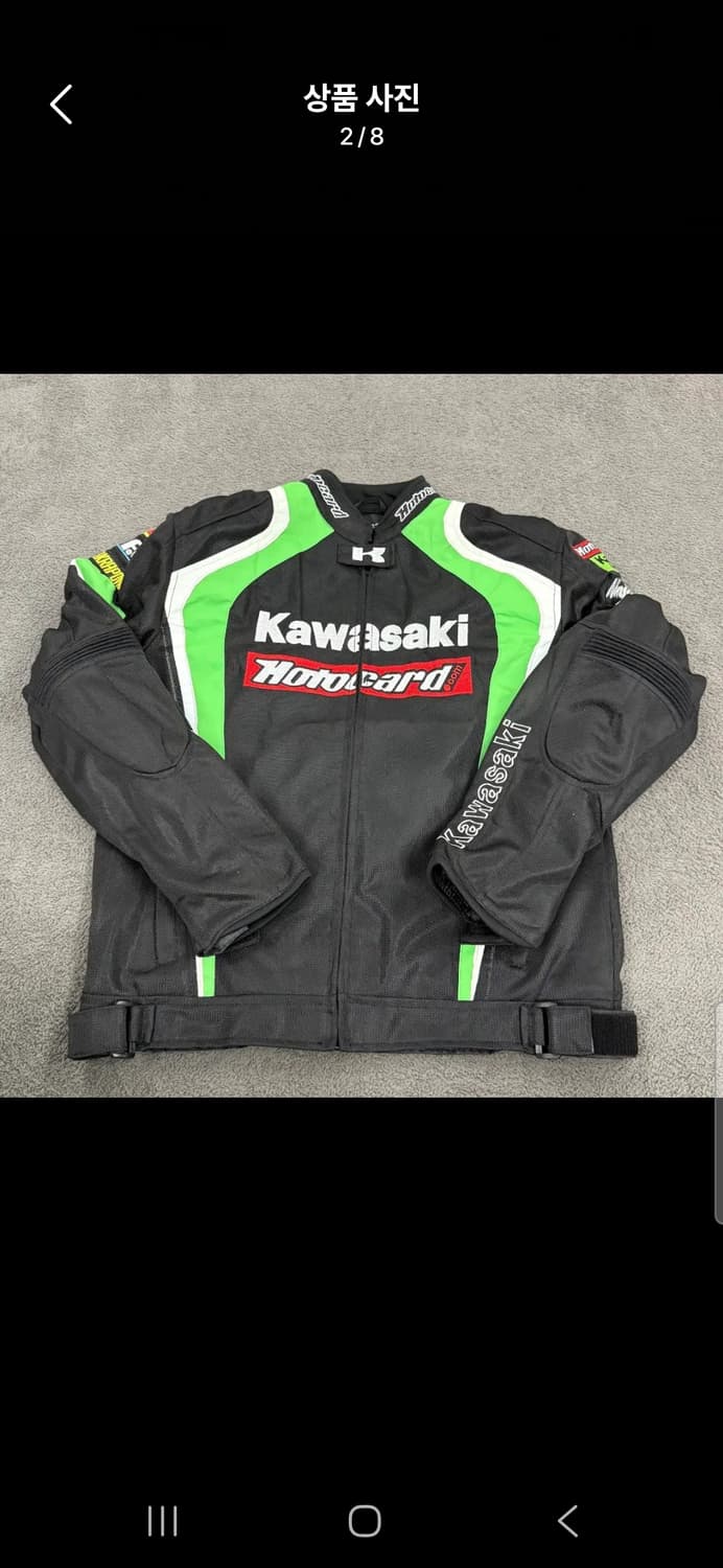 [정품/XL] Kawasaki 가와사키 오토바이 자켓 블랙  c1 상품이미지2