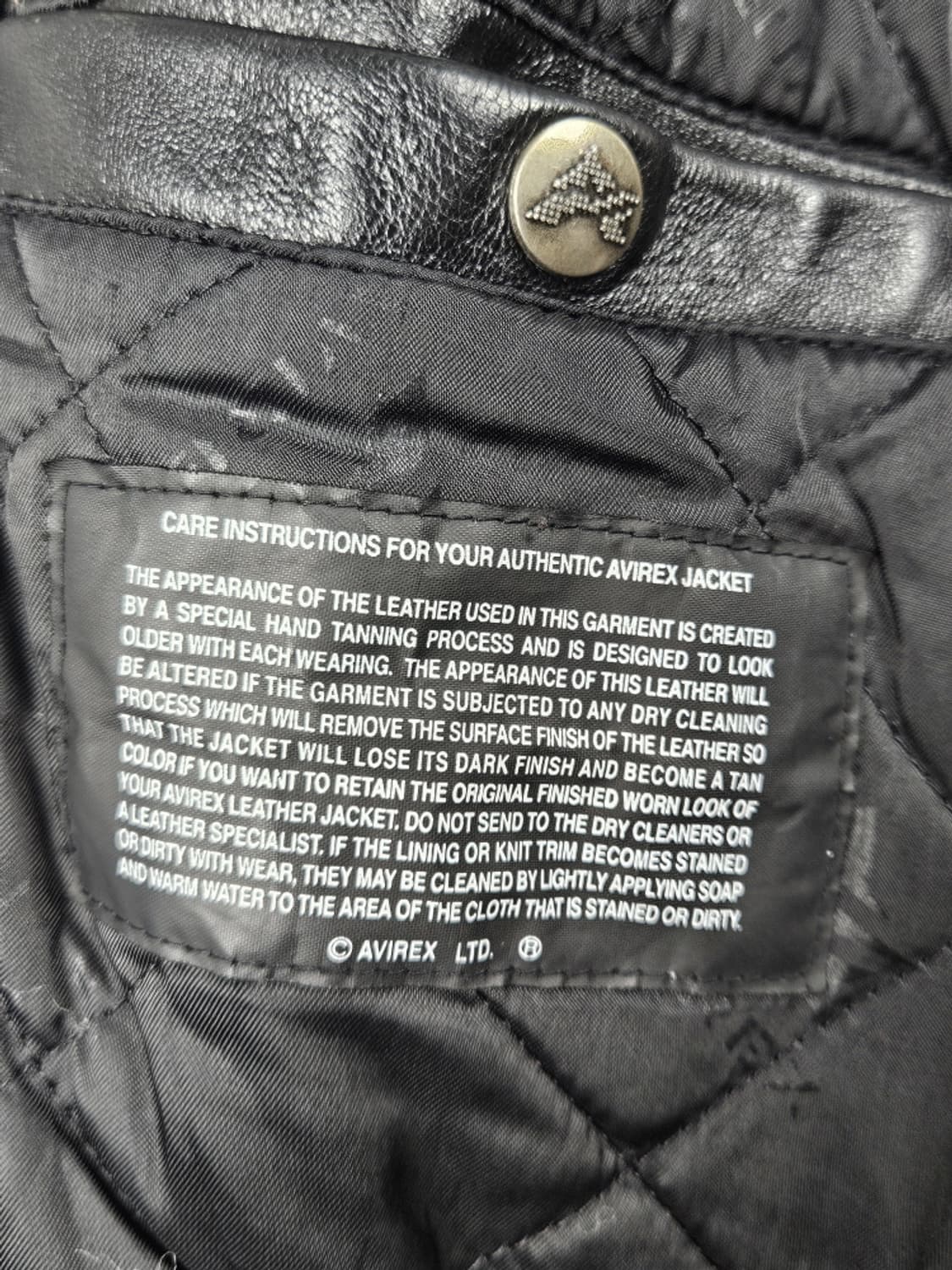 아비렉스 퍼스트 아메리칸 인디언 자수패치 가죽 자켓 (XL)/ 10212 상품이미지8