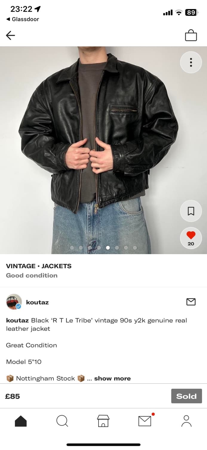 빈티지 레더 자켓 (XL) 상품이미지5