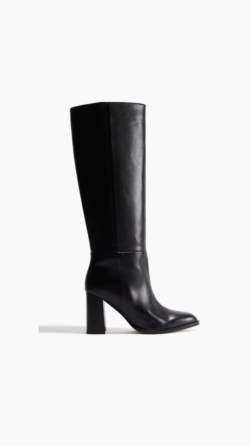 H&M 가죽 니하이 부츠 블랙 상품이미지1