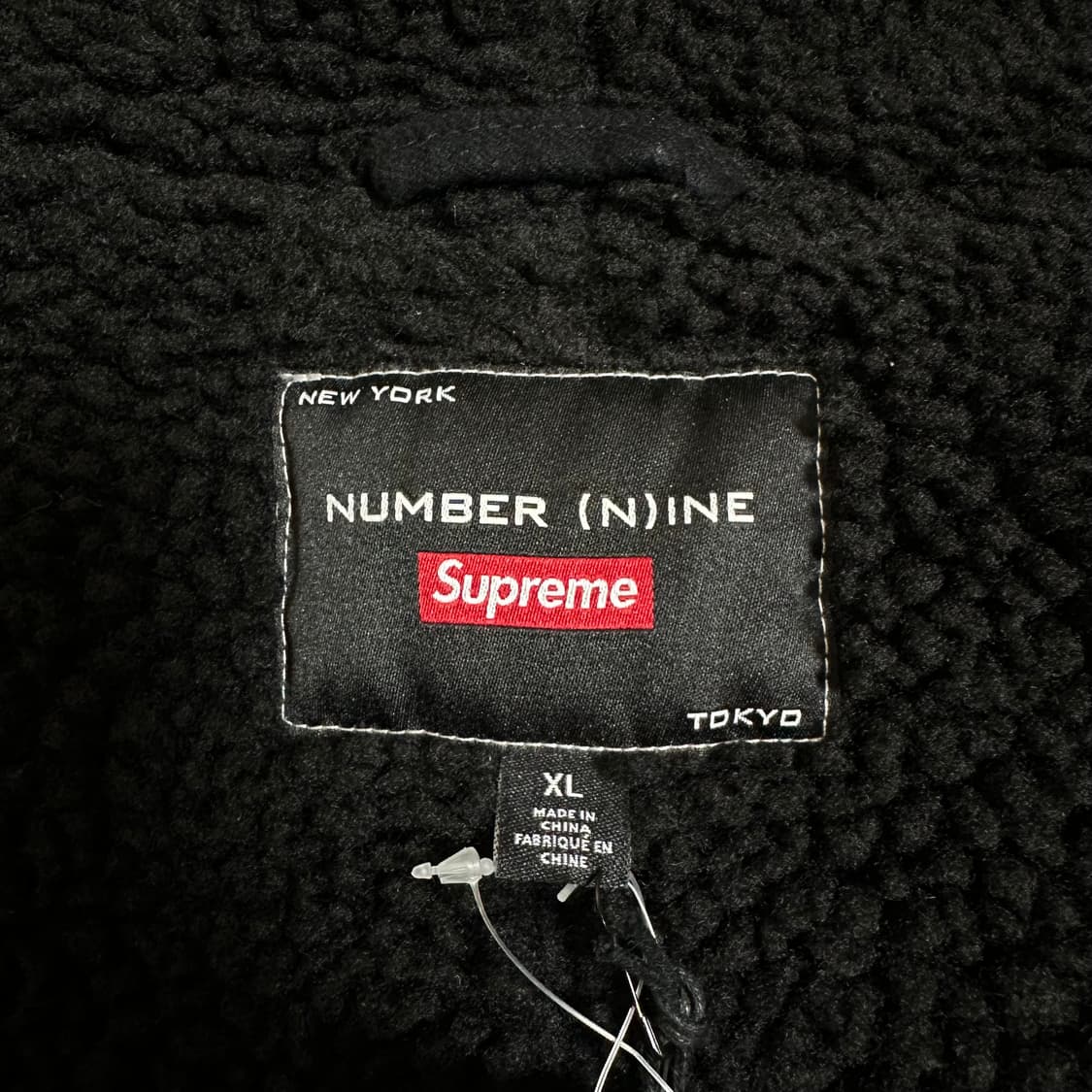 슈프림 넘버나인 포우 셔링 후드 코트 블랙 XL사이즈 상품이미지8