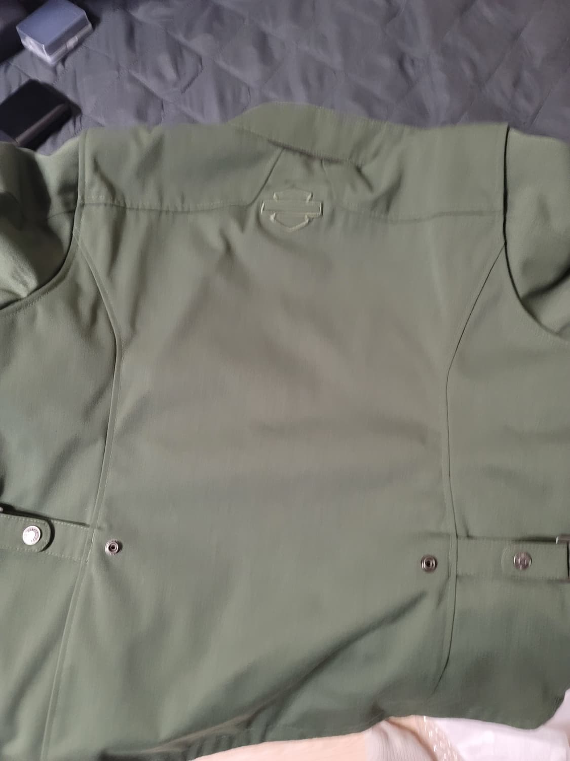 여성 할리데이비슨 카키색 자켓 L 야상 라이딩 라이더 바이크 바이커 상품이미지7