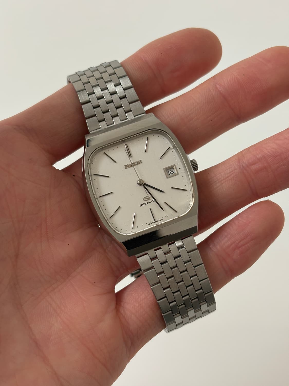 리코 1980년대 쿠션 커브 스퀘어 쿼츠 남성  상품이미지2